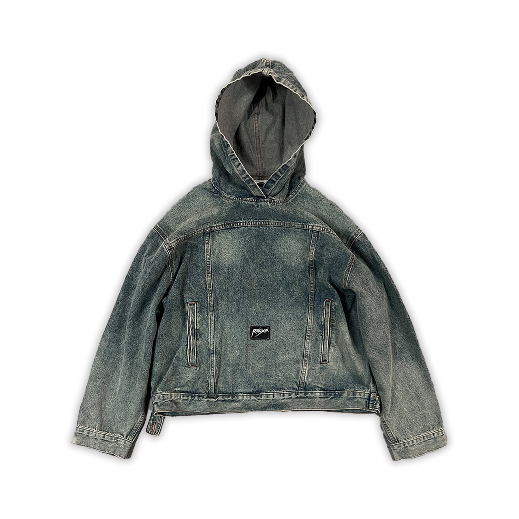 STONEWASHED DENIM HOODIE