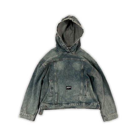 STONEWASHED DENIM HOODIE